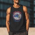 Lynyrd Skynyrd Skeleton Baseball Gun US Flag Cowboy Rock Fan Men Tank Top