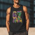 Mardi Gras Six Seven Baseball Drip Number 6 7 Meme Men Tank Top