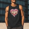 Melting Baseball Drip Heart Softball Player Lover Ice Cream Men Tank Top