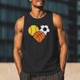 Mom Sports Heart Soccer Basketball Baseball Softball Men Tank Top Mom Sports Heart Soccer Basketball Baseball Softball Men Tank Top