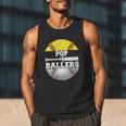 Pop Of Ballers Softball Baseball Dad Men Tank Top