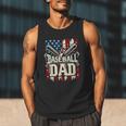 Retro American Flag Baseball Dad Father's Day Men Tank Top