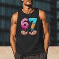 Six Seven 6-7 Baseball Ice Cream Drip 67 Meme Hands Men Tank Top Six Seven 6-7 Baseball Ice Cream Drip 67 Meme Hands Men Tank Top