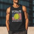 Softball Dad Like a Baseball Dad Father's Day USA Flag Men Tank Top Softball Dad Like a Baseball Dad Father's Day USA Flag Men Tank Top