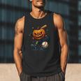 Spooky Halloween Scary Pumpkin Baseball Player Witchy Vibes Men Tank Top Spooky Halloween Scary Pumpkin Baseball Player Witchy Vibes Men Tank Top
