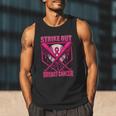 Strike Out Breast Cancer Baseball Ice Cream Drip Men Tank Top Strike Out Breast Cancer Baseball Ice Cream Drip Men Tank Top