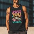 I Survived 100 Days Of School Baseball Ice Cream Drip Men Tank Top I Survived 100 Days Of School Baseball Ice Cream Drip Men Tank Top