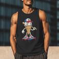 USA Patriotic Baseball Ice Cream Cone Freedom Men Tank Top