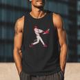 Valentines Day Baseball Batter Silhouette Heart For Men Boys Men Tank Top