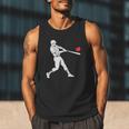 Valentines US Baseball Player Silhouette Heart Men Tank Top Valentines US Baseball Player Silhouette Heart Men Tank Top