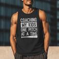 Vintage Coaching My Kids One Pitch At A Time Baseball Dad Men Tank Top