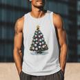 Baseball Christmas Tree Men Boys Youth Santa Sports Men Tank Top