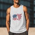 Baseball DAD American Flag Patriotic Father's Day Premium Men Tank Top