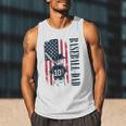 Baseball Dad Flag Tee I Raised Mine Ballpark Dad Men Tank Top