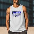 Blue Panther Baseball Home Plate Game Day Mascot Panther Men Tank Top