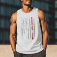 Father's Day USA Flag Patriotic Baseball Dad Premium Men Tank Top