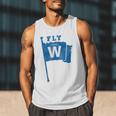 Fly The W Chicago Baseball Winning Flag Distressed Premium Tri-Blend Men Tank Top Fly The W Chicago Baseball Winning Flag Distressed Premium Tri-Blend Men Tank Top