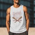 Game Day Baseball Dad Vintage Daddy Father's Day Boys Kids Men Tank Top