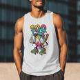 Ice Cream Drip Baseball Party 100 Days Of School Teacher Men Tank Top Ice Cream Drip Baseball Party 100 Days Of School Teacher Men Tank Top