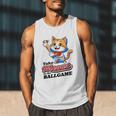 Take Meowt To The Ball Game Tee Slugger Cat Baseball Men Tank Top