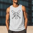 Minimalist Baseball Clean Sports Graphic Tee For Fan Players Men Tank Top