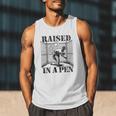 Raised In a Pen Baseball Pitcher Saying Bullpen Men Tank Top Raised In a Pen Baseball Pitcher Saying Bullpen Men Tank Top