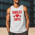 Singles Unite Valentines Day Humor For Singles Raglan Baseball Tee Men Tank Top Singles Unite Valentines Day Humor For Singles Raglan Baseball Tee Men Tank Top