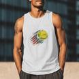 Softball Dad Like a Baseball Dad With Bigger Balls Premium Men Tank Top