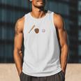 Sports Math Equation Baseball Bat Ball Glove Graphic Teacher Men Tank Top