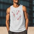 Vintage Distressed Baseball Number 15 Jersey Player Uniform Men Tank Top