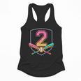 2nd Birthday Baseball Bat Ice-Cream Drip 2yrs Old Boys Kids Flowy Tank