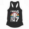 I Was 6 Now Im 7 Baseball Birthday Age 7 Flowy Tank