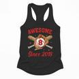 8 Year Old Boys Awesome Since 2018 Baseball Birthday Flowy Tank