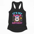 8th Birthday Baseball 8 Year Old Ice Cream Drip Boy Baseball Flowy Tank