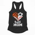 Ball Mom Heart Soccer Basketball Baseball Football Mom Flowy Tank