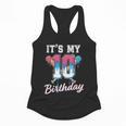 Baseball 10 Year Old Ice Cream Drip 10th Birthday Boys Flowy Tank