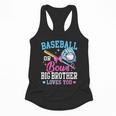 Baseball Or Bows Big Brother Loves You Gender Pink Or Blue Flowy Tank Baseball Or Bows Big Brother Loves You Gender Pink Or Blue Flowy Tank