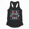 Baseball Catcher Ugly Christmas Sweater Pattern Sports Xmas Flowy Tank Baseball Catcher Ugly Christmas Sweater Pattern Sports Xmas Flowy Tank