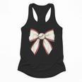 Baseball Coquette Bow Cute Baseball Game Flowy Tank