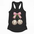 Baseball Girls Women Coquette Pink Bow Baseball Flowy Tank Baseball Girls Women Coquette Pink Bow Baseball Flowy Tank