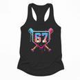 Baseball Ice Cream Drip Number 67 Player 67th Birthday Flowy Tank