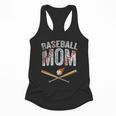 Baseball Mom Crossed Bats With Ball On Fire Distressed Flowy Tank Baseball Mom Crossed Bats With Ball On Fire Distressed Flowy Tank