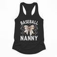 Baseball Nanny Baseball Coquette Bow Flowy Tank