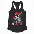 Baseball Skeleton Halloween Playing Flowy Tank Baseball Skeleton Halloween Playing Flowy Tank