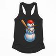 Baseball Snowman Merry Christmas Xmas Pajamas Men Women Kids Flowy Tank