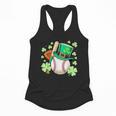 Baseball St Patricks Day Lucky Baseball Player Shamrock Flowy Tank