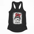 Bleached Tia Life Soccer Messy Bun Baseball Game Day Flowy Tank