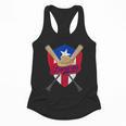 Boricua Puerto Rico Baseball Coqui Frog Pava Hat Fan Flowy Tank
