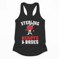 Boys Baseball Valentines Shirt Sterling Hearts Baseball Flowy Tank