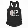 Chicks Dig The Pitcher Baseball Flowy Tank